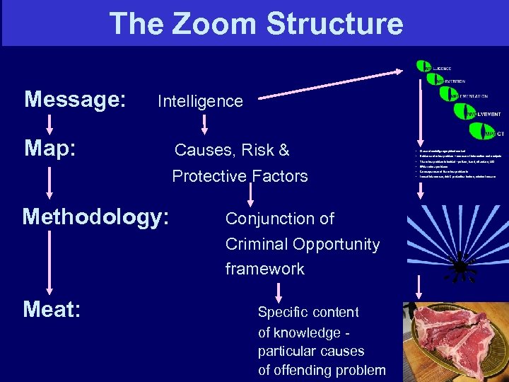 The Zoom Structure Message: Intelligence Map: Causes, Risk & Conjunction of Criminal Opportunity framework