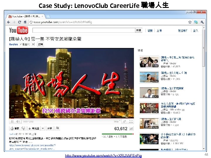 Case Study: Lenovo. Club Career. Life 職場人生 http: //www. youtube. com/watch? v=XRUVb. FEn. Pig