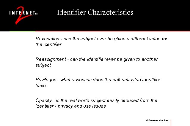 Identifier Characteristics Revocation - can the subject ever be given a different value for