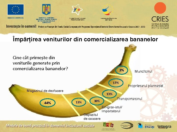 Împărțirea veniturilor din comercializarea bananelor Cine cât primește din veniturile generate prin comercializarea bananelor?