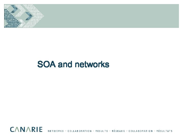 SOA and networks 