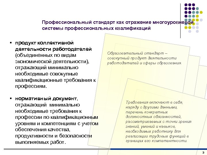 Профессиональный стандарт как отражение многоуровневой системы профессиональных квалификаций § продукт коллективной деятельности работодателей (объединенных