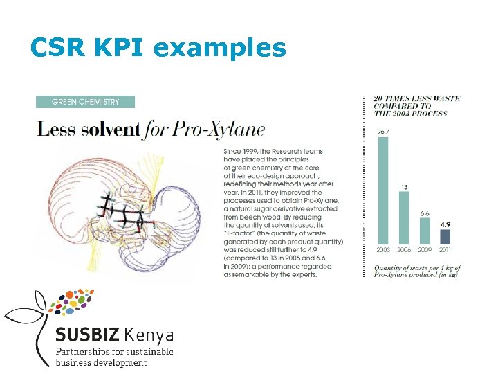 CSR KPI examples 