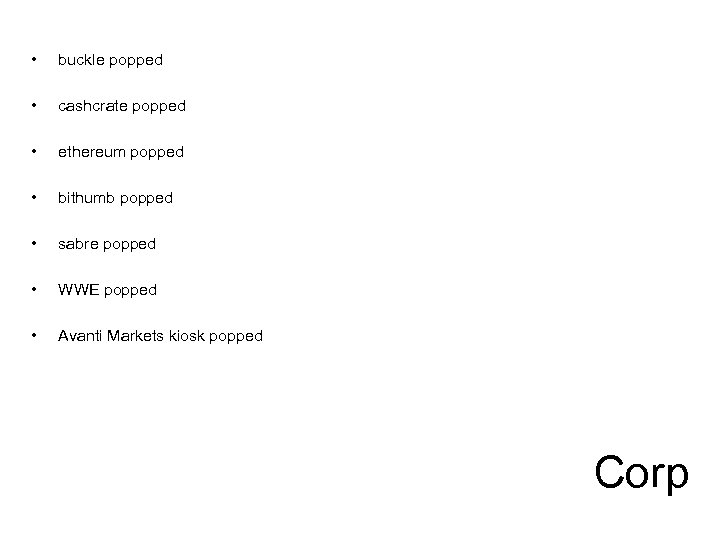  • buckle popped • cashcrate popped • ethereum popped • bithumb popped •