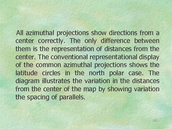 All azimuthal projections show directions from a center correctly. The only difference between them