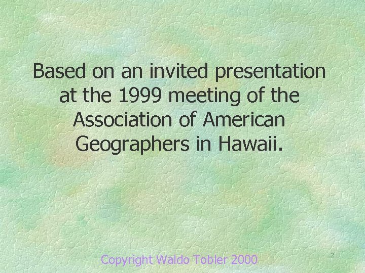 Based on an invited presentation at the 1999 meeting of the Association of American