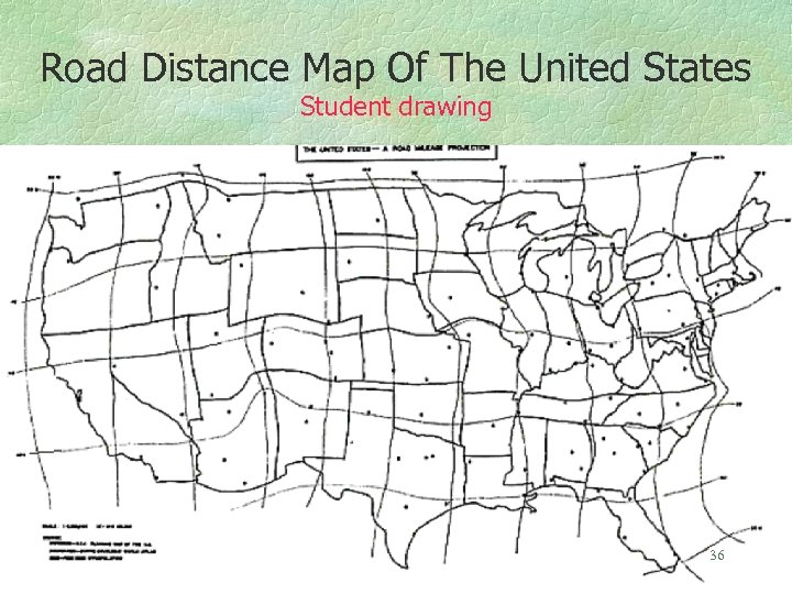 Road Distance Map Of The United States Student drawing 36 