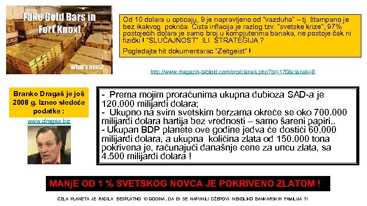 Od 10 dolara u opticaju, 9 je napravljeno od “vazduha” – tj. štampano je