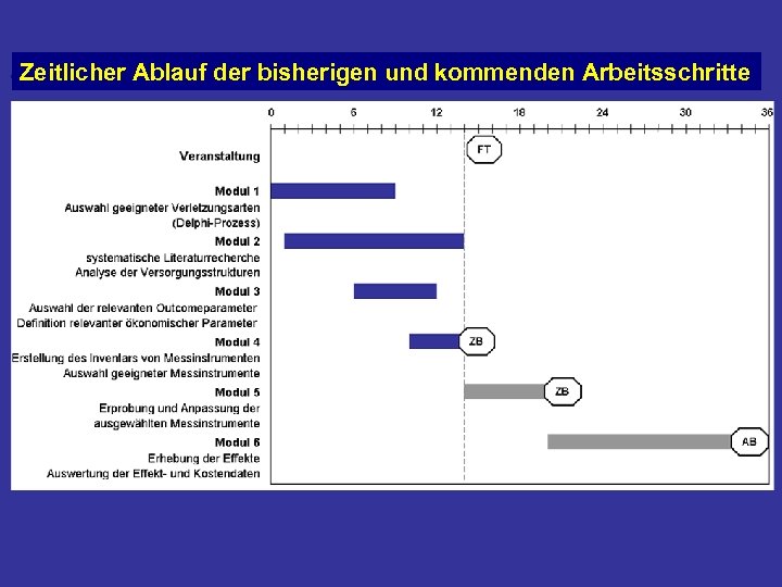Zeitlicher Ablauf der bisherigen und kommenden Arbeitsschritte 
