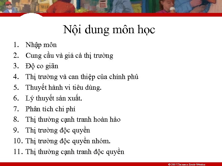 Nội dung môn học 1. 2. 3. 4. 5. 6. 7. 8. 9. 10.