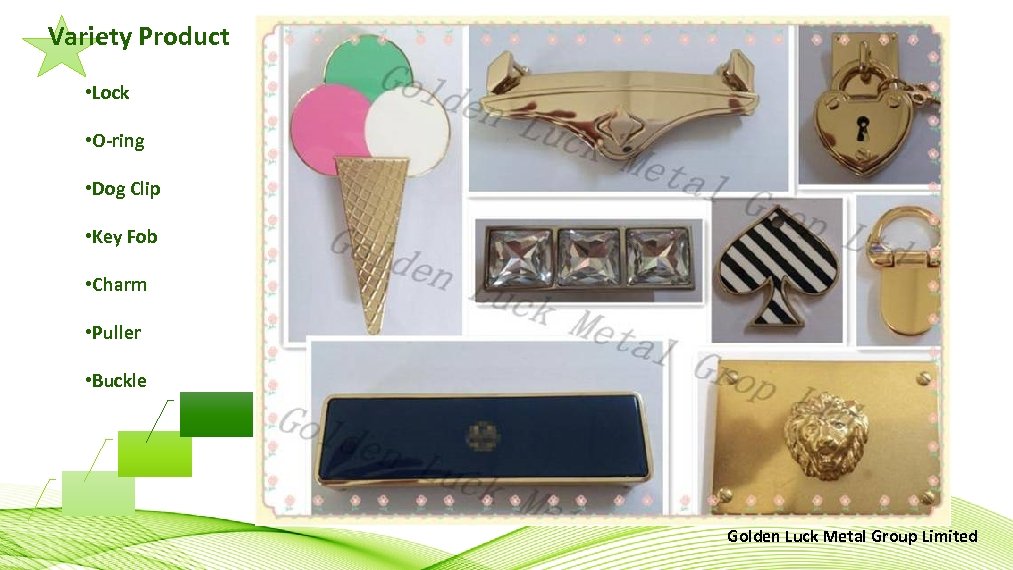 Variety Product • Lock • O-ring • Dog Clip • Key Fob • Charm