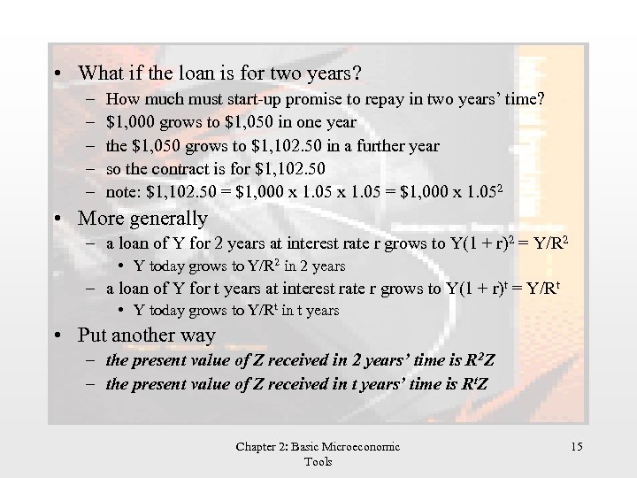  • What if the loan is for two years? – – – How