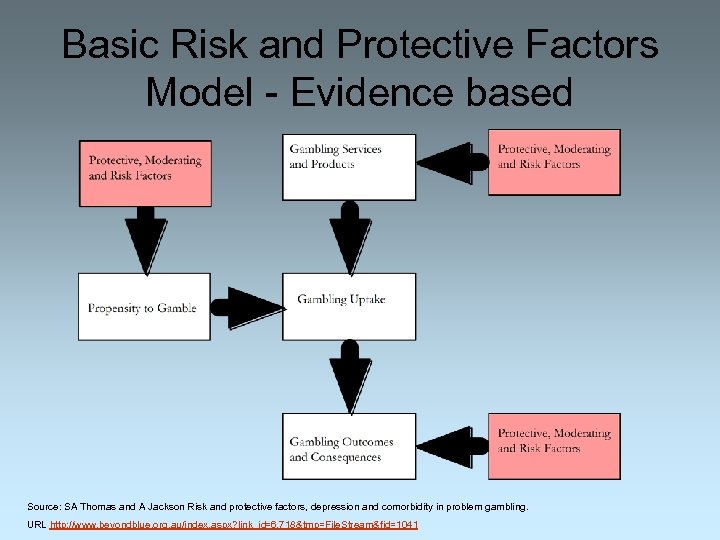 Basic Risk and Protective Factors Model - Evidence based Source: SA Thomas and A