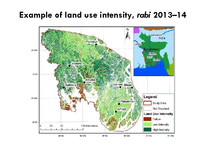 Example of land use intensity, rabi 2013– 14 