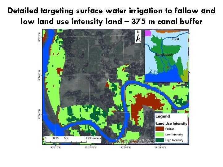 Detailed targeting surface water irrigation to fallow and low land use intensity land –