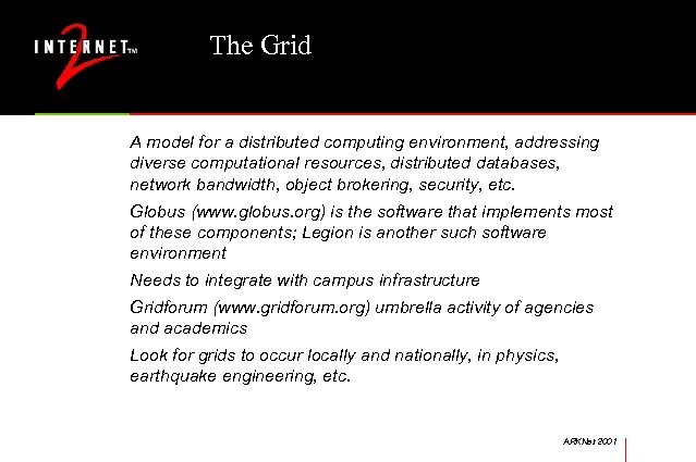 The Grid A model for a distributed computing environment, addressing diverse computational resources, distributed