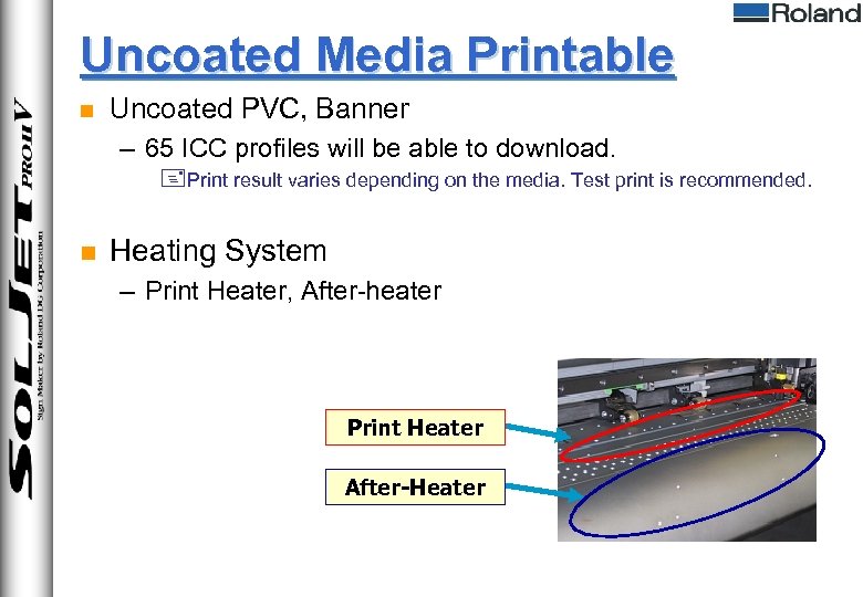 Uncoated Media Printable n Uncoated PVC, Banner – 65 ICC profiles will be able