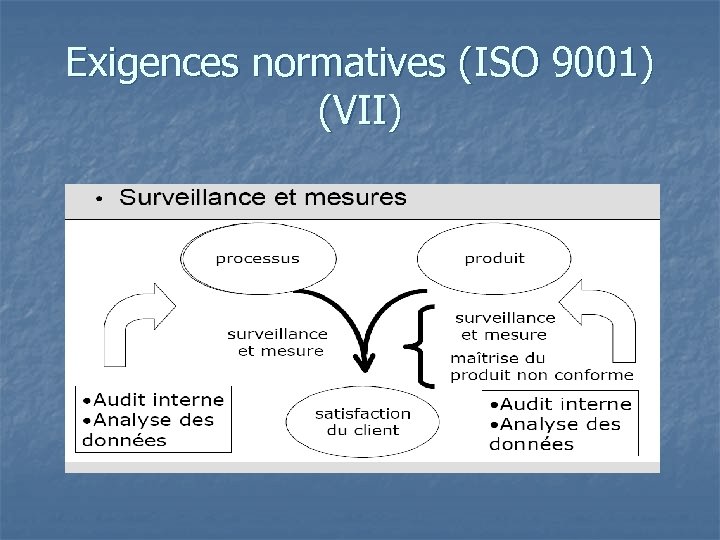 Exigences normatives (ISO 9001) (VII) 