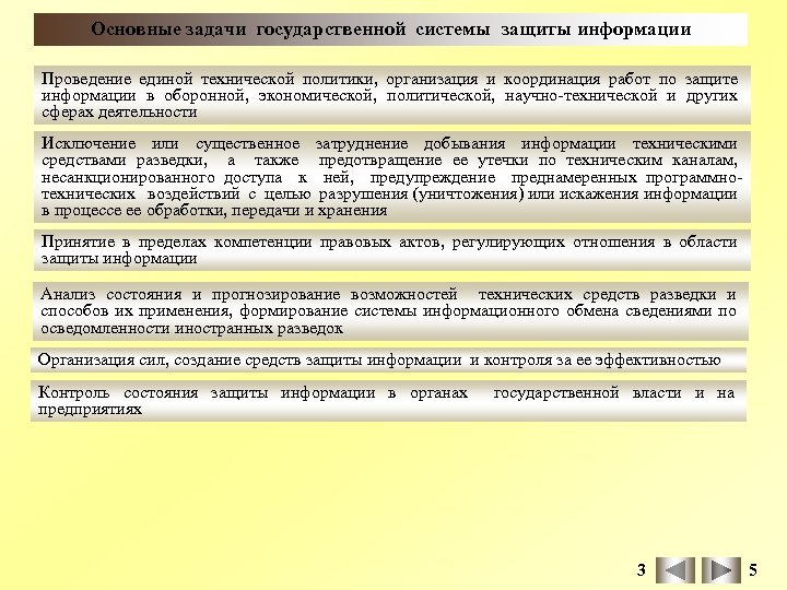 Основные задачи государственной системы защиты информации Проведение единой технической политики, организация и координация работ
