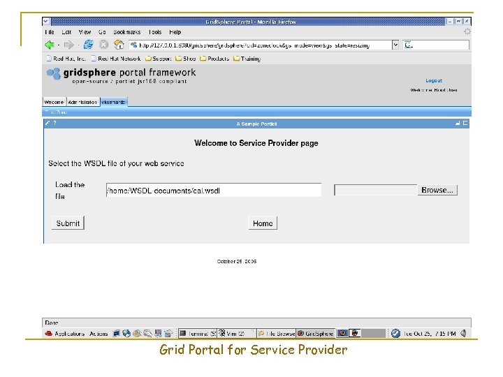 Grid Portal for Service Provider 