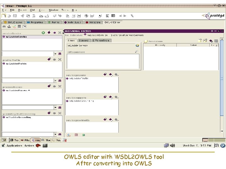 OWLS editor with WSDL 2 OWLS tool After converting into OWLS 