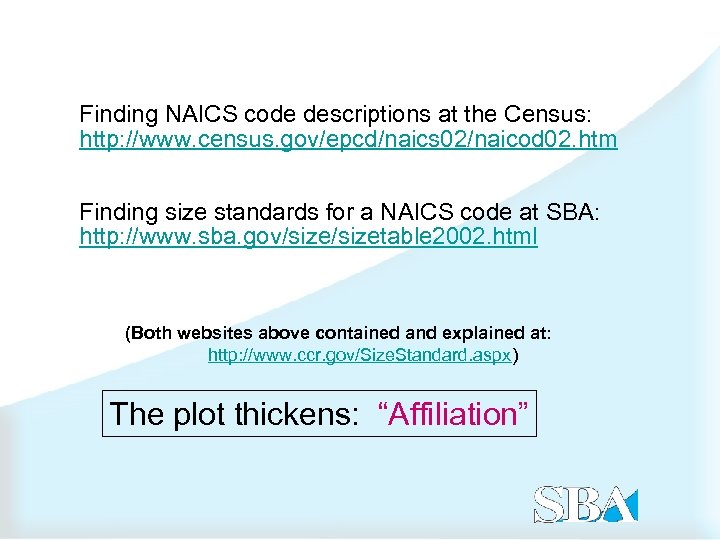 Finding NAICS code descriptions at the Census: http: //www. census. gov/epcd/naics 02/naicod 02. htm