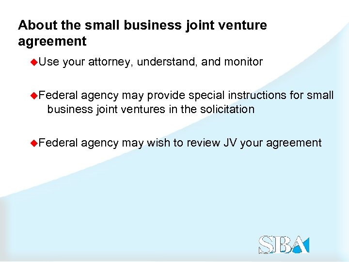 About the small business joint venture agreement u. Use your attorney, understand, and monitor