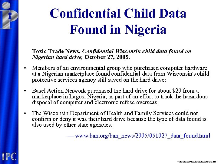 Confidential Child Data Found in Nigeria Toxic Trade News, Confidential Wisconsin child data found