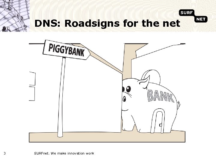 DNS: Roadsigns for the net 3 SURFnet. We make innovation work 
