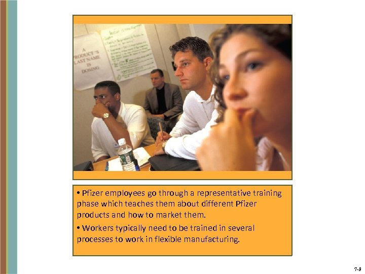  • Pfizer employees go through a representative training phase which teaches them about