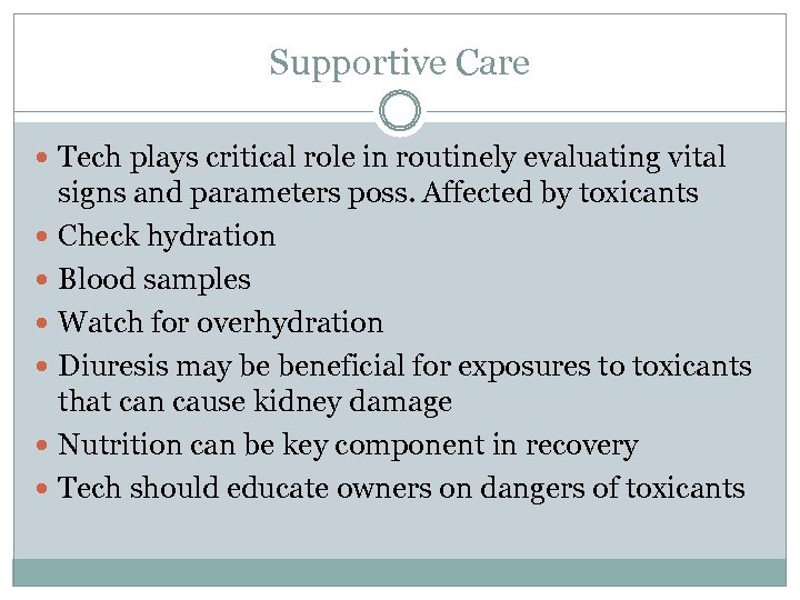 Supportive Care Tech plays critical role in routinely evaluating vital signs and parameters poss.