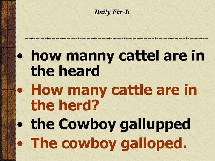 Daily Fix-It • how manny cattel are in the heard • How many cattle