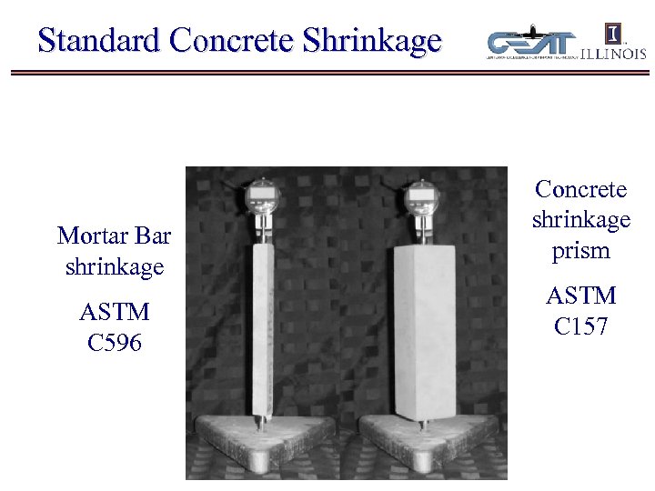 Standard Concrete Shrinkage Mortar Bar shrinkage ASTM C 596 Concrete shrinkage prism ASTM C