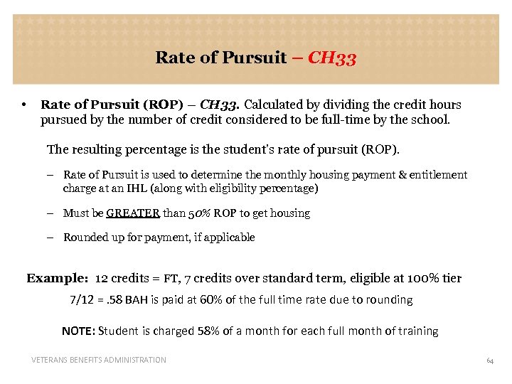 Rate of Pursuit – CH 33 • Rate of Pursuit (ROP) – CH 33.