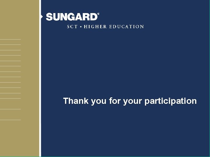 Thank you for your participation 