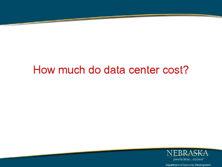 How much do data center cost? 