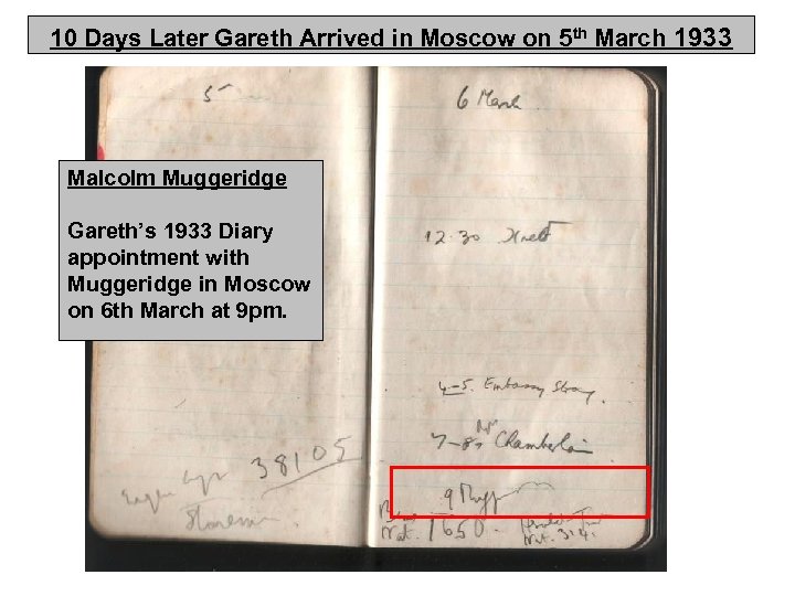 10 Days Later Gareth Arrived in Moscow on 5 th March 1933 Malcolm Muggeridge