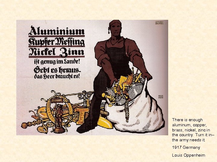 There is enough aluminum, copper, brass, nickel, zinc in the country. Turn it in-the