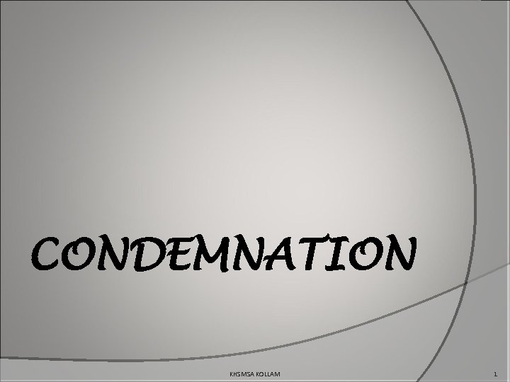 CONDEMNATION KHSMSA KOLLAM 1 