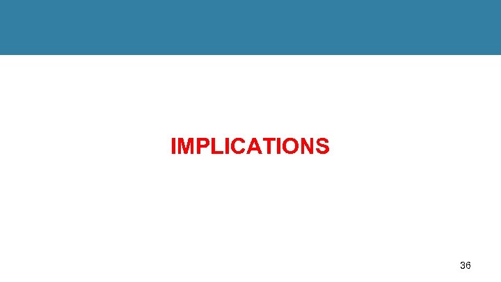 IMPLICATIONS 36 