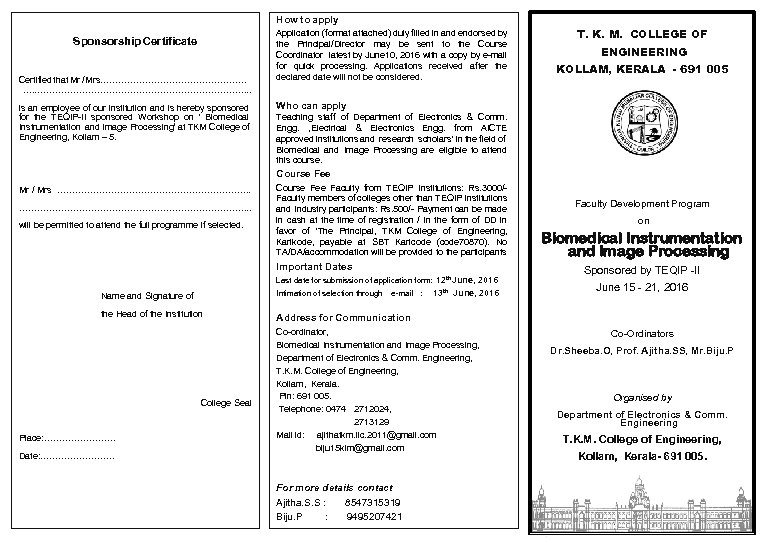 How to apply Sponsorship Certificate Certified that Mr / Mrs…………………. ……… …. ……………………………………. .