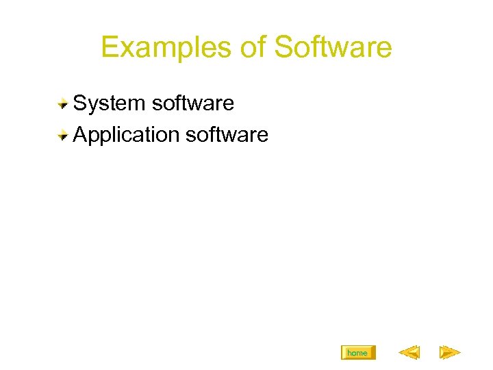 Examples of Software System software Application software home 