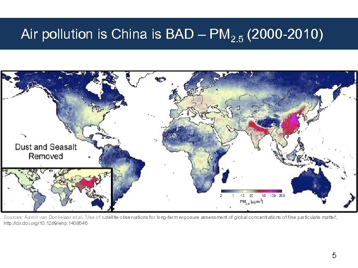 Air pollution is China is BAD – PM 2. 5 (2000 -2010) Sources: Aaron