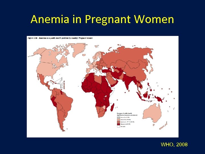 Anemia in Pregnant Women WHO, 2008 