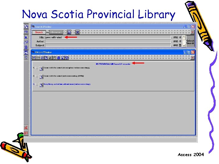 Nova Scotia Provincial Library Access 2004 