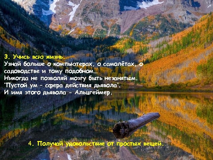 3. Учись всю жизнь. Узнай больше о компьютерах, о самолётах, о садоводстве и тому