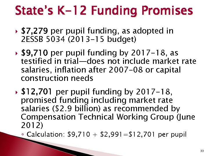 State’s K-12 Funding Promises $7, 279 per pupil funding, as adopted in 2 ESSB