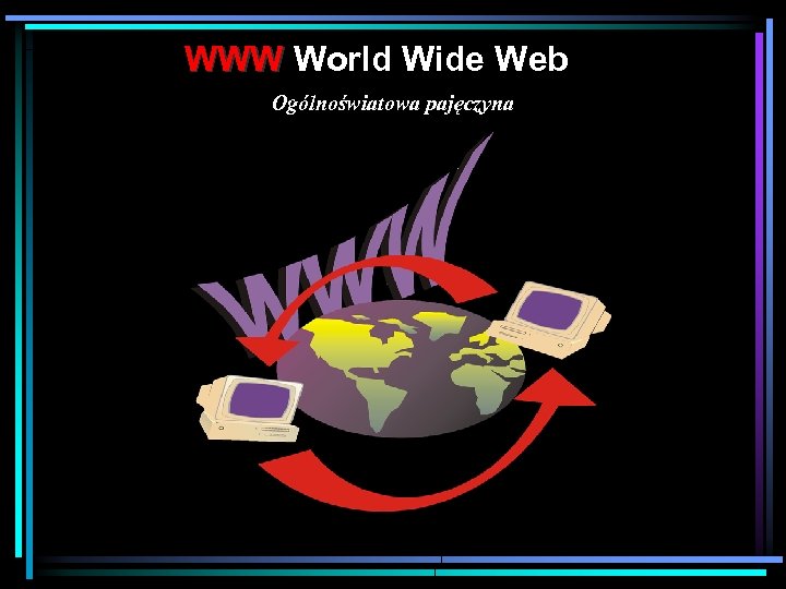 WWW World Wide Web Ogólnoświatowa pajęczyna 