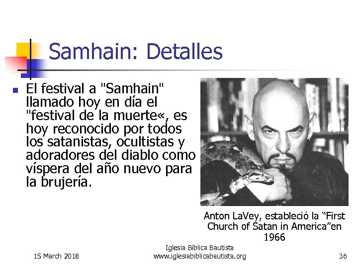 Samhain: Detalles n El festival a 