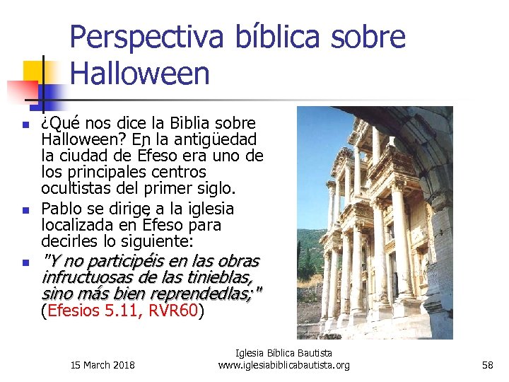 Perspectiva bíblica sobre Halloween n ¿Qué nos dice la Biblia sobre Halloween? En la